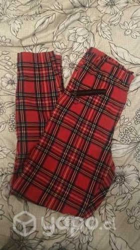 Pantalon rojo cuadros 38-36