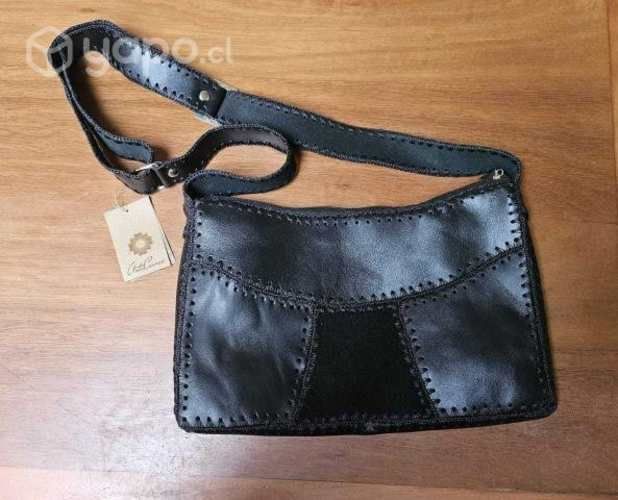 Bolso negro nuevo 100% cuero
