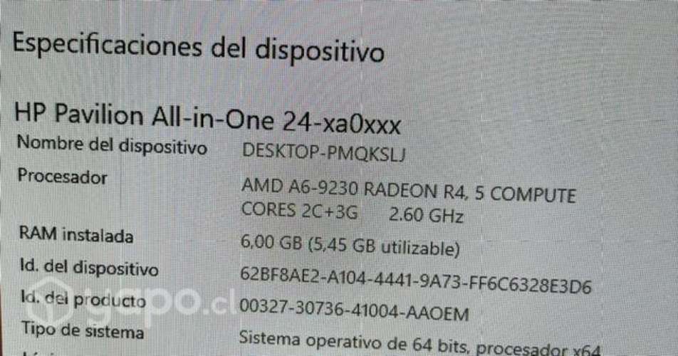 Computador todo en uno. (precio conversable)