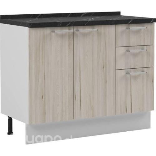 Mueble base 3 puertas cubierta