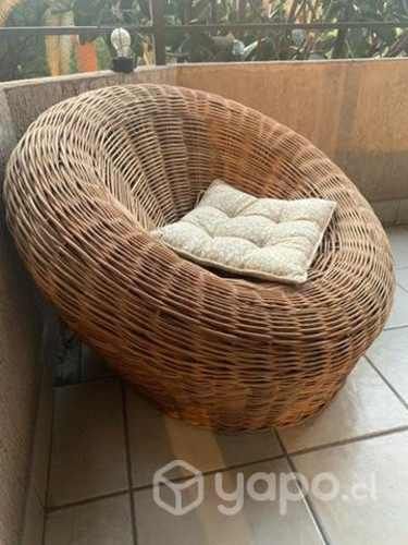 Sillon mimbre impecable