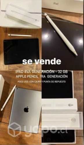 IPad 8va + Apple Pencil 1ra
