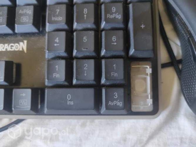 Teclado gamer redragon dyaus2 y mouse cobra fps
