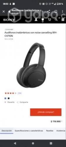 Audífonos Bluetooth sony