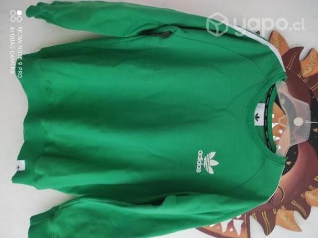 Poleron verde mujer Adidas original talla L