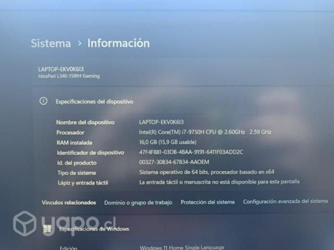 Notebook Gamer Lenovo Ideapad L340 +Joystick+Mouse