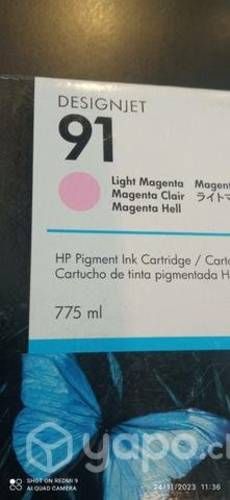 Tinta HP 91 light Magenta original de 775ml