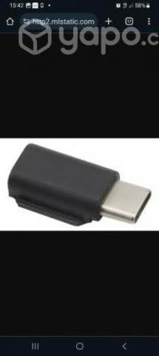Osmopocket con adaptador tipo c, y cable usb.