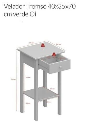 Veladores Tromso 40 x 35 x 70cm