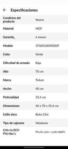 Veladores Tromso 40 x 35 x 70cm