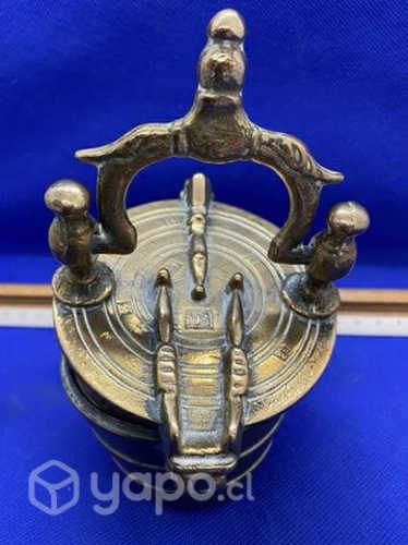 Antiguo Ponderal pesa vasos anidados Bronce sellad