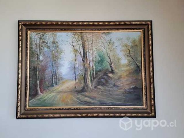 Cuadro campestre óleo sobre tela