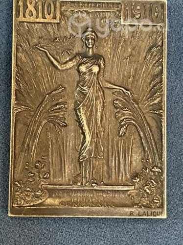 Antigua medalla Plata René Lalique centenari Chile