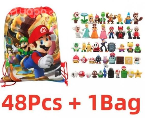 48 figuras de Mario Bros + bolsa de Mario Bros