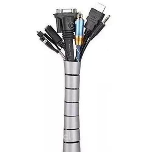 Funda para cable 2 metros, ancho 20mm., gris