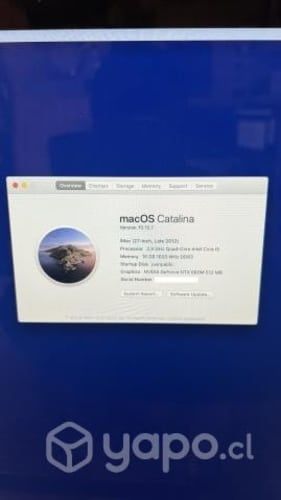 IMac de 27 pulgadas 16 ram 1 TB i5 de 4 nucleos