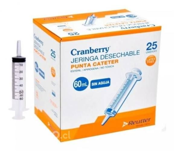 Jeringa 60cc.s/a pta.cateter cjx25 cranberry