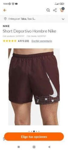 Short nike nuevo original talla S