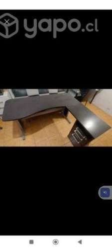 Escritorio L de 160 x 65 x 75 Cms 3 gavetas