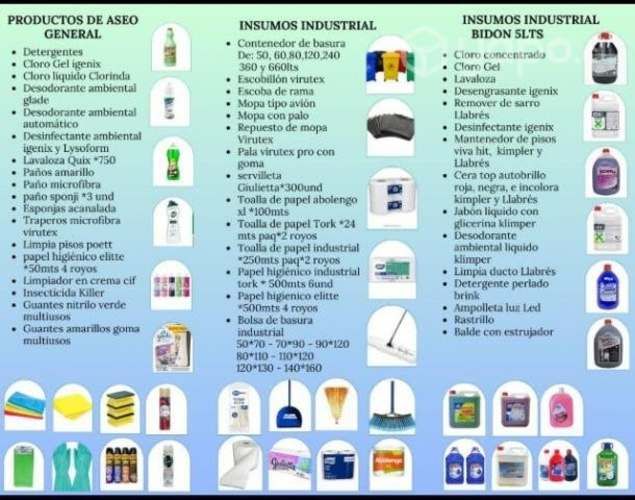 Productos médicos, oficina y aseo