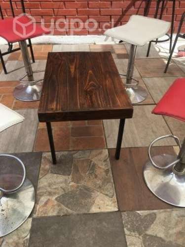 Mesa Pino Oregón/ Estructura metálica sólida 80x50