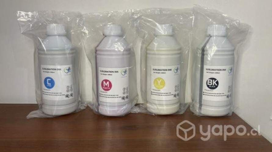 Tinta sublimación litro pack 4 colores