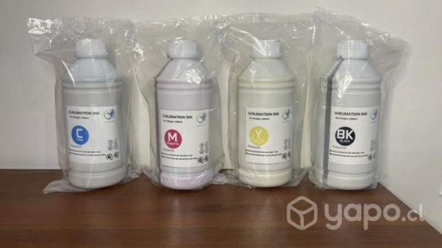 Tinta sublimación litro pack 4 colores