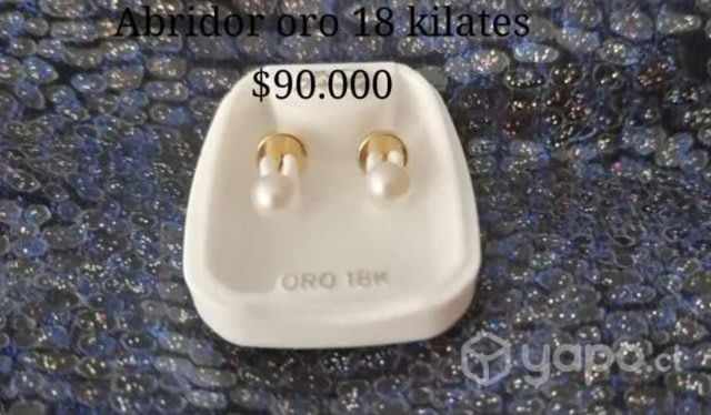 Aros abridores de oro de 18 kilates