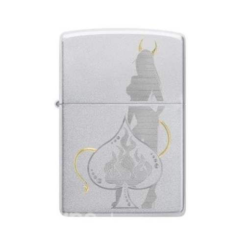 Zippo Devilish Ace Design Plateado