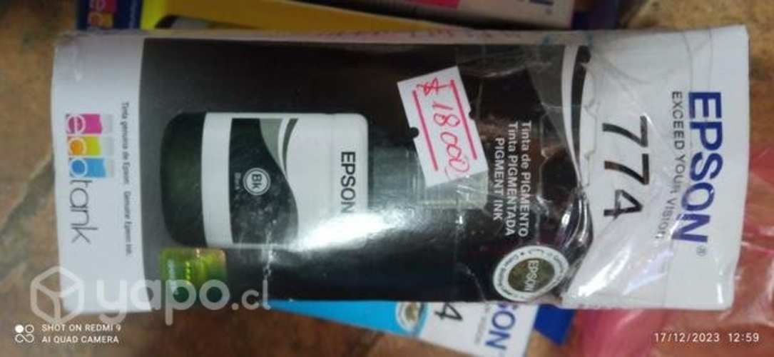 Tinta Epson 774 black original de alta