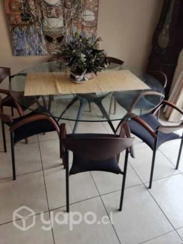 Gran Mesa Comedor Tope Vidrio