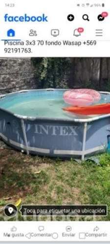 Piscina 3x3 y 70 cn fondo