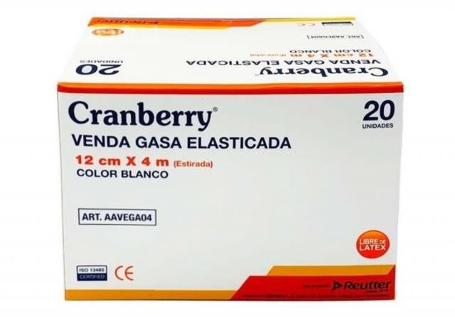 Venda gasa elasticada 12 cm x 4 mt 20 unidades