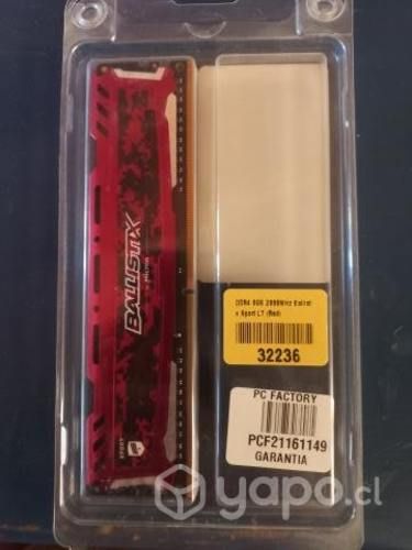 Memoria Ram 8 gb 2666Mhz Roja