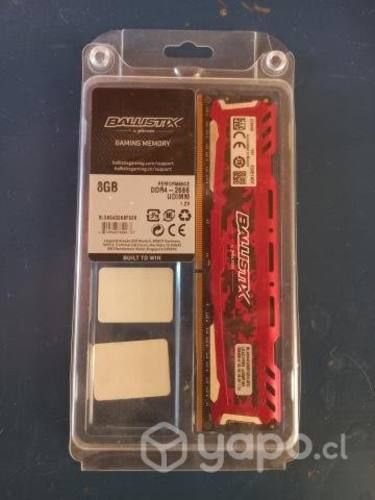 Memoria Ram 8 gb 2666Mhz Roja