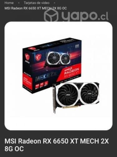 Rx 6650 xt nueva de caja