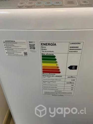 Lavadora Samsung con tendedero extensible