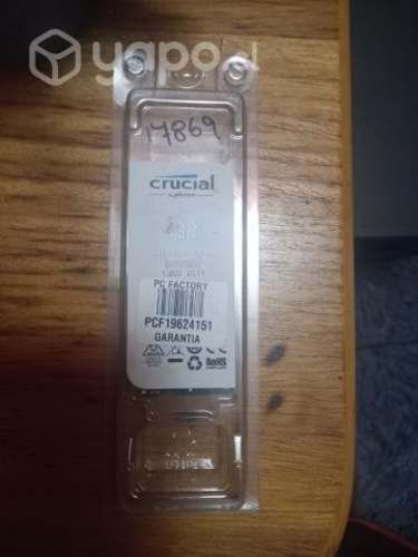 Memoria ram crucial notebook 4gb ddr3 DIMM 1600