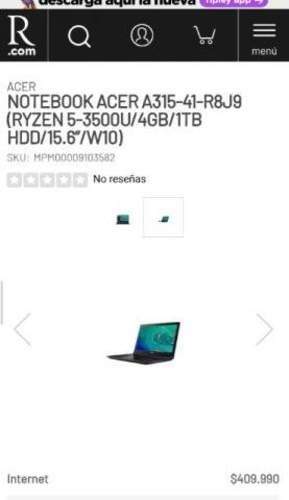 Notebook formateado acer aspire 3 a315-41