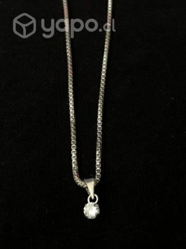 Cadena veneciana con punto de luz plata italiana