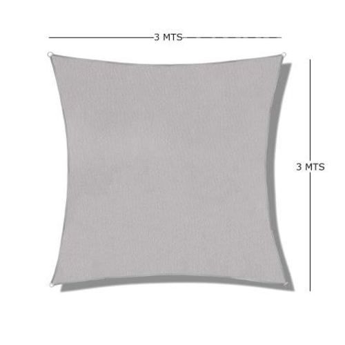 TOLDO RASCHEL CUADRADO 3x3 MT GRIS / NUEVO