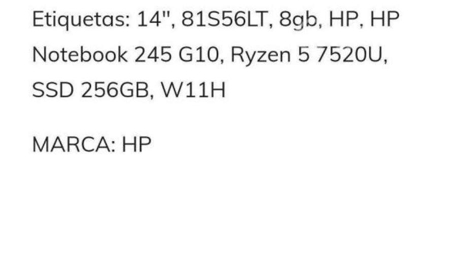Notebook marca Hp nuevo