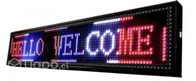 Letrero led 100x20cms. usado como nuevo
