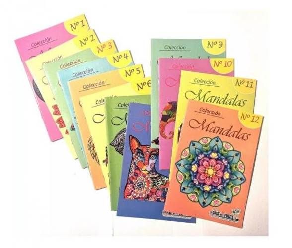 Pack 12 Cuadernilos Con 32 Mandalas C/u