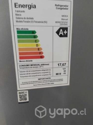 Refrigerador nuevo bajo consumo 180 lts