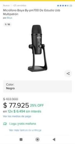 Micrófono BOYA Multipatron By-pm700