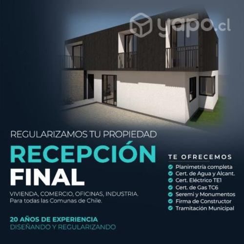 Arquitecto Regularizaciones Recepción Final