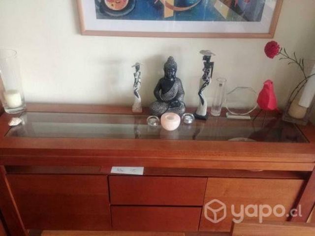 Buffet cubierta vidrio 2 puertas y 2 cajones