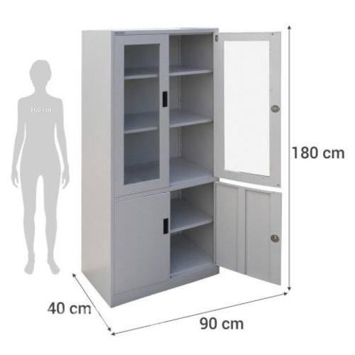 Estante Storage media puerta de vidrio DETALLE