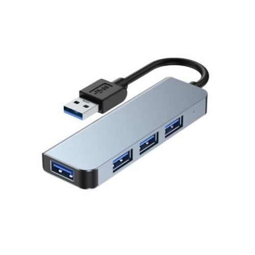 Adaptador Hub Usb 3,0 4en1 5 GBPS Plateado